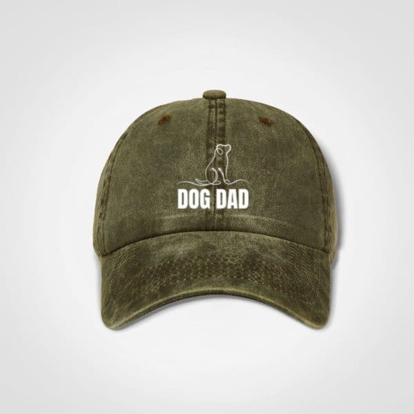 Dog Dad Cap Bottle Green