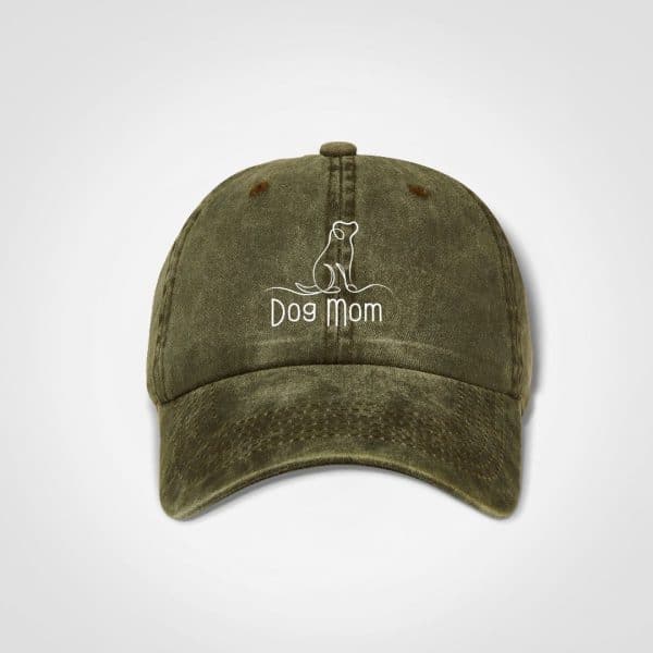 Dog Mom Cap Bottle Green
