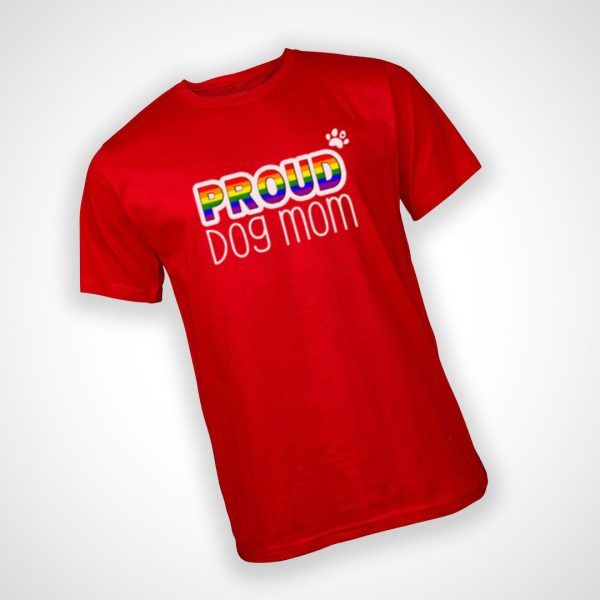 Proud Dog Mom Tshirt - Red