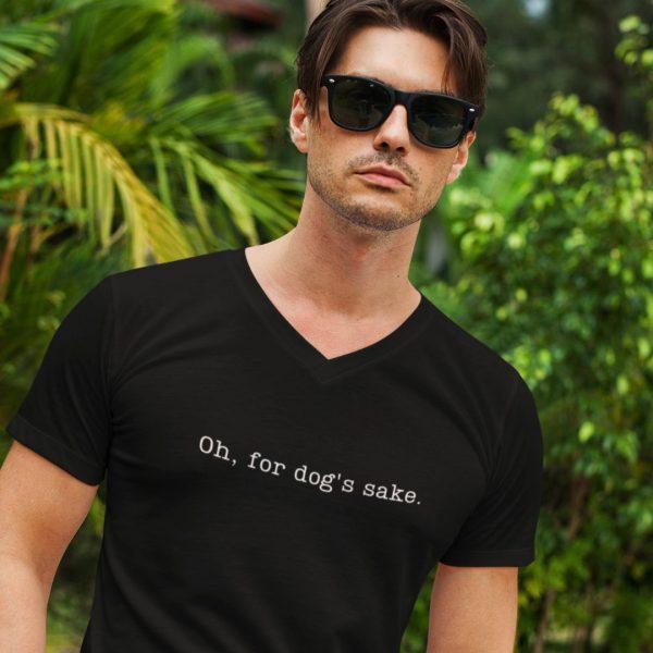 Man wearing Oh For Dog's Sake T-shirt