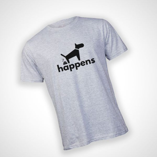 Shit Happens Tshirt - Grey Melange