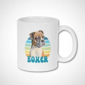 Personalised Retro Mug Boxer Front