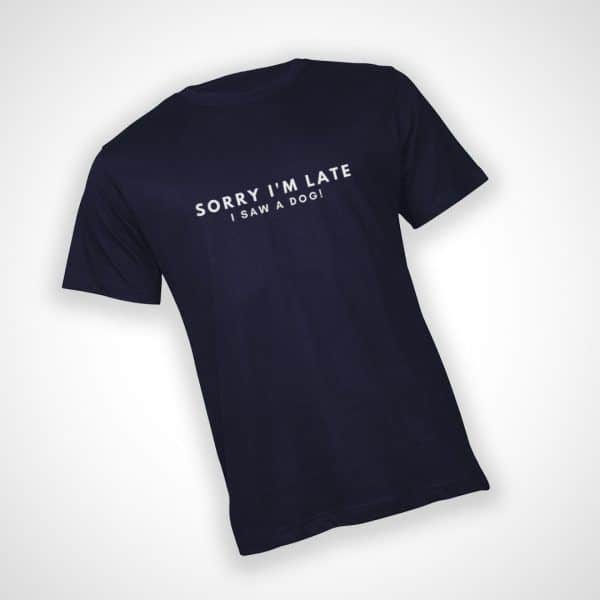 Sorry I'm Late Tshirt - Navy