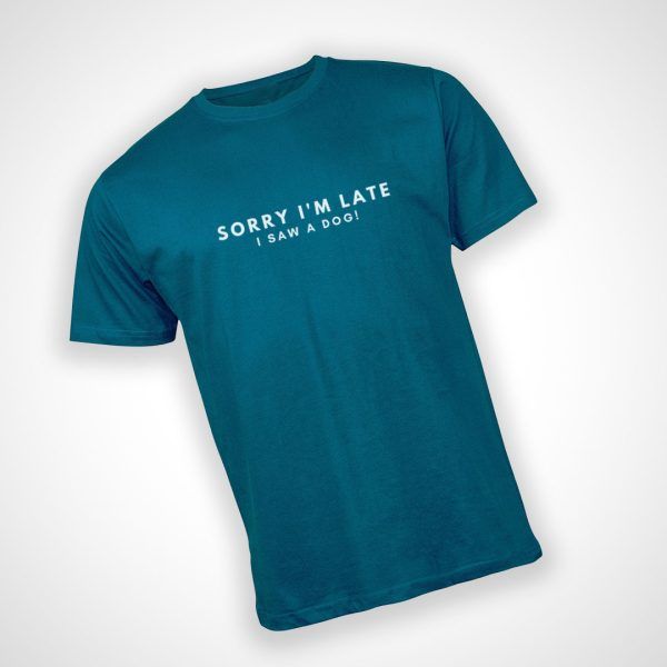 Sorry I'm Late Tshirt - Arctic Blue