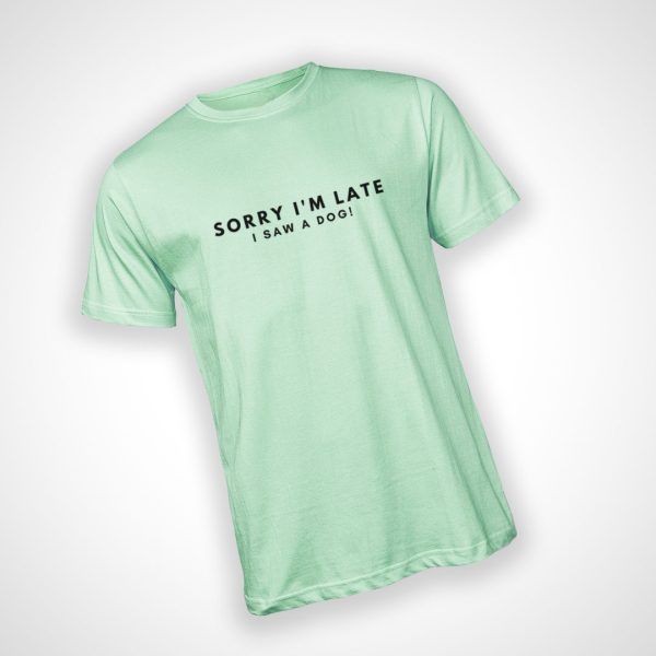 Sorry I'm Late Tshirt - Mint Green