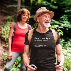 Man Wearing Dog Grandpa V-neck