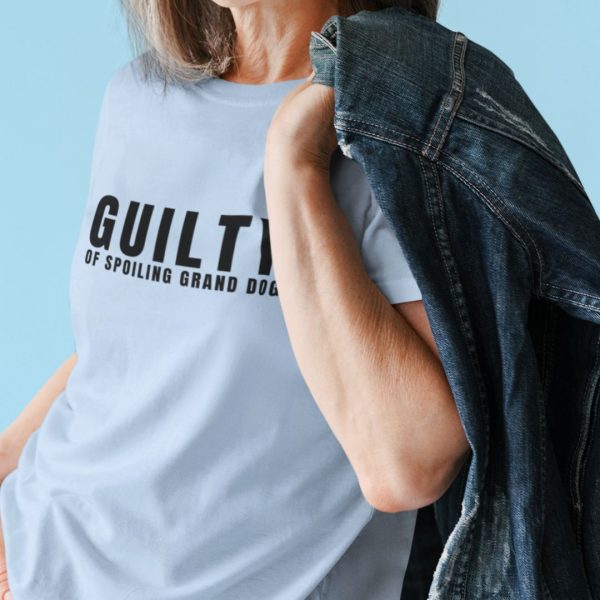 Woman Wearing Guilty Grandpawrent T-shirt Zoom