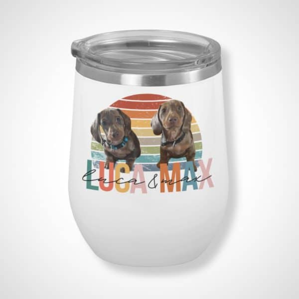 Personalised Dog Tumbler Luca and Max