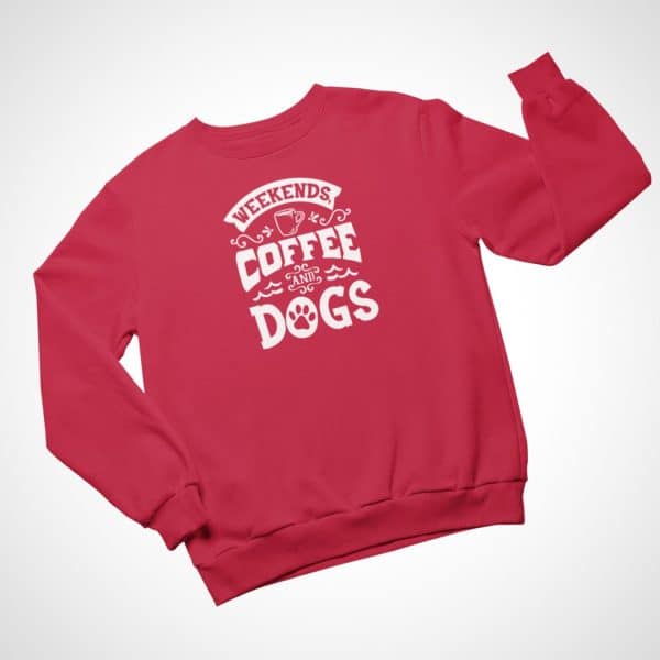 Weekend Coffee Dogs Sweater Red