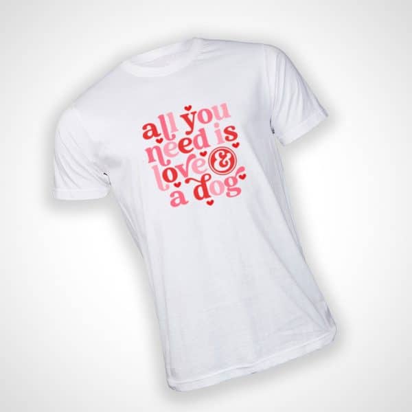 Love and a Dog T-shirt - White