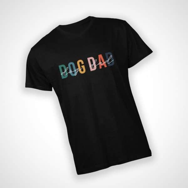 Dog Dad Colours V-Neck - Black