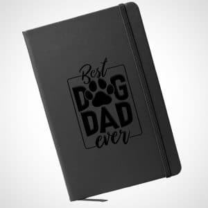 A5 Hardcover Notebook - Best Dog Dad Ever Black